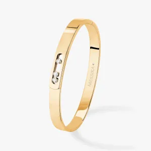 0.16ctw Yellow Gold Diamond Bangle Bracelet