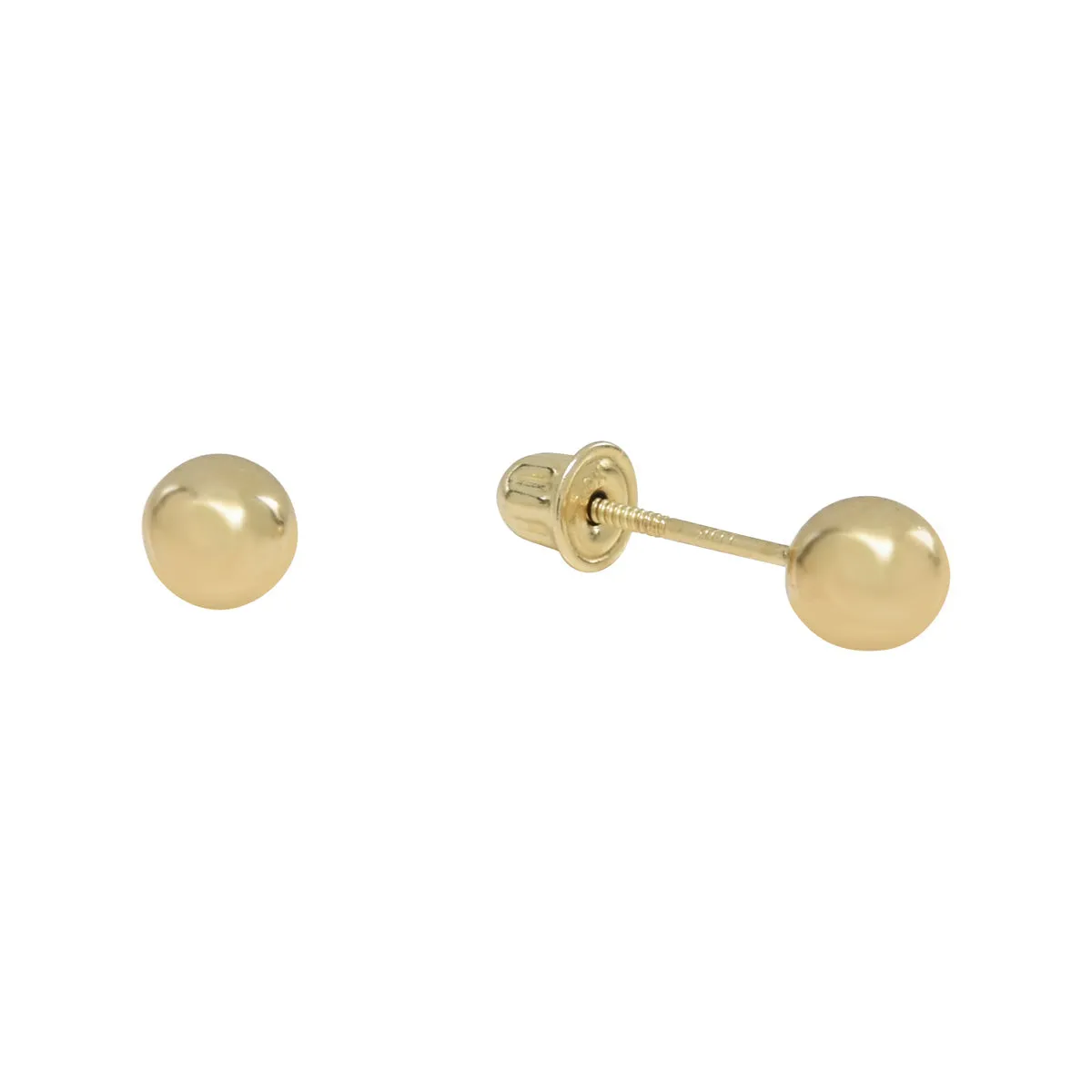 10k Solid Gold Sphere Studs