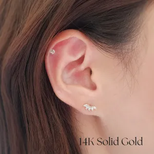 14K Corona Earrings