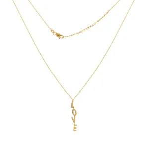 14K Dangle LOVE Necklace