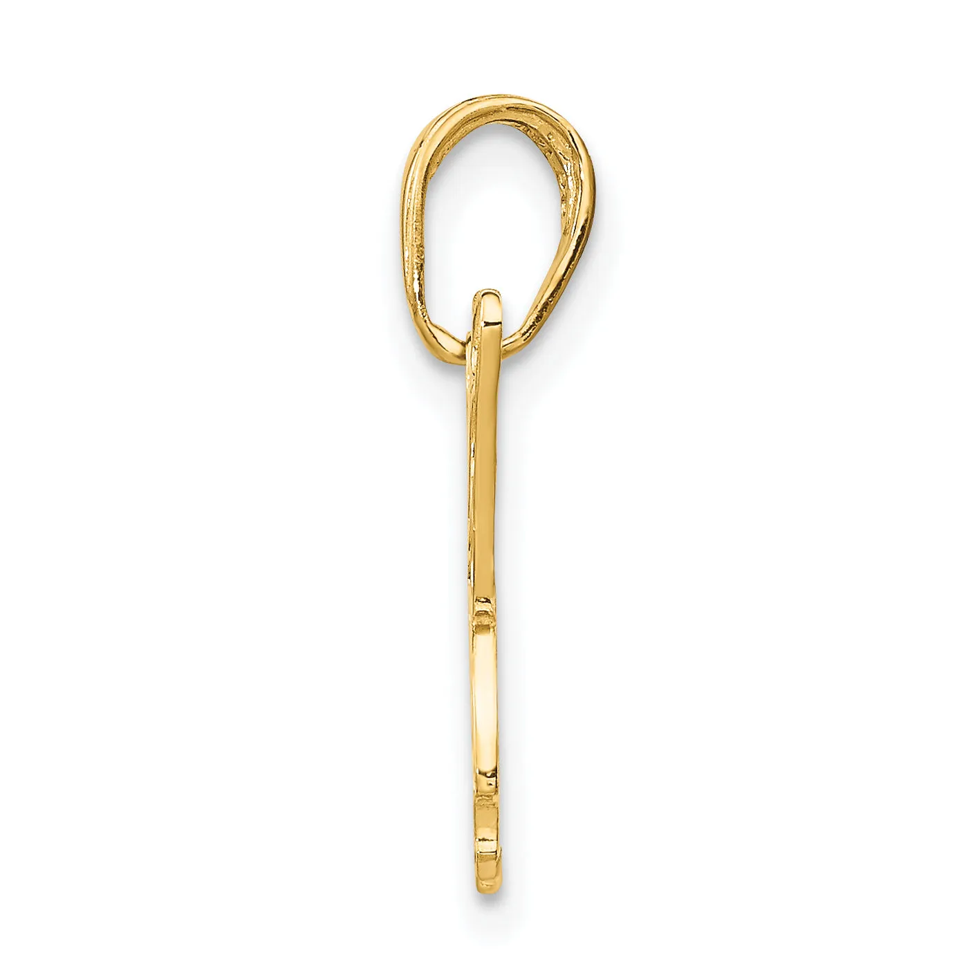 14K Gold Butterfly Cut-Out Pendant with Polished Finish  Elegant & Casted Design