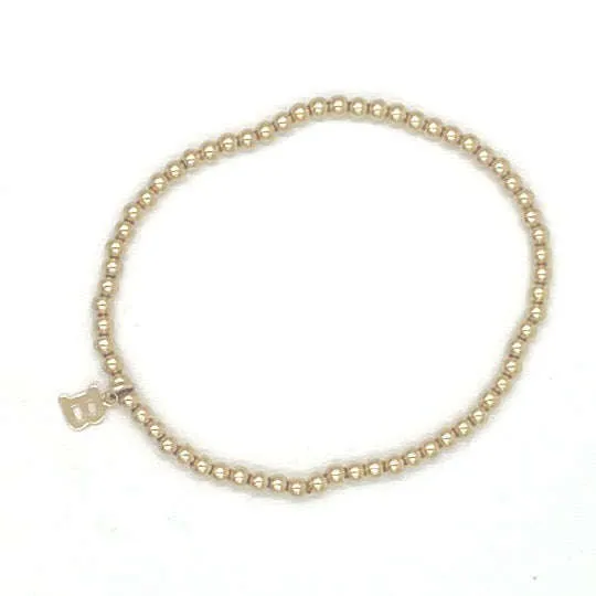 14k Gold-Filled Baby Bliss Necklace with Gold-Filled Initial