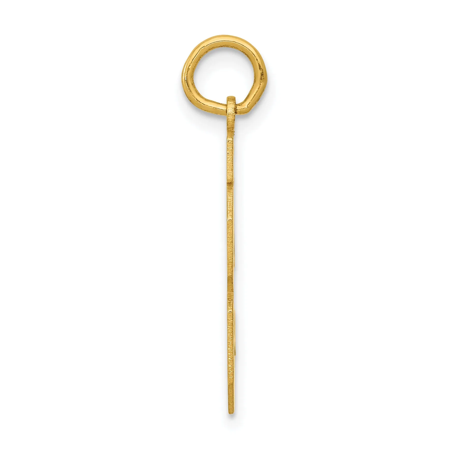 14K Gold Medium Polished Number 18 Charm by Sophia Jewelers