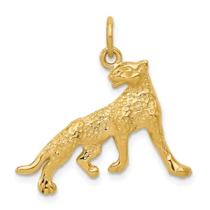 14K Gold Men's Cheetah Charm  Bold and Detailed Design