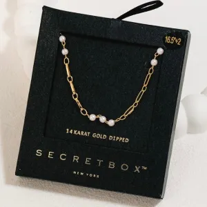 14K GOLD PEARL CHAIN NECKLACE
