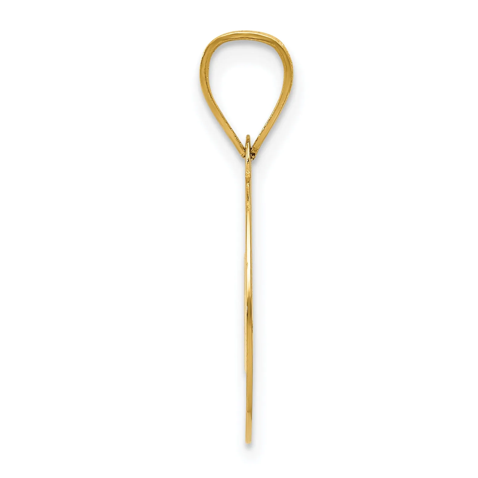 14K Gold Polished Cut-Out Heart Disc Pendant  Elegant Laser-Cut Design
