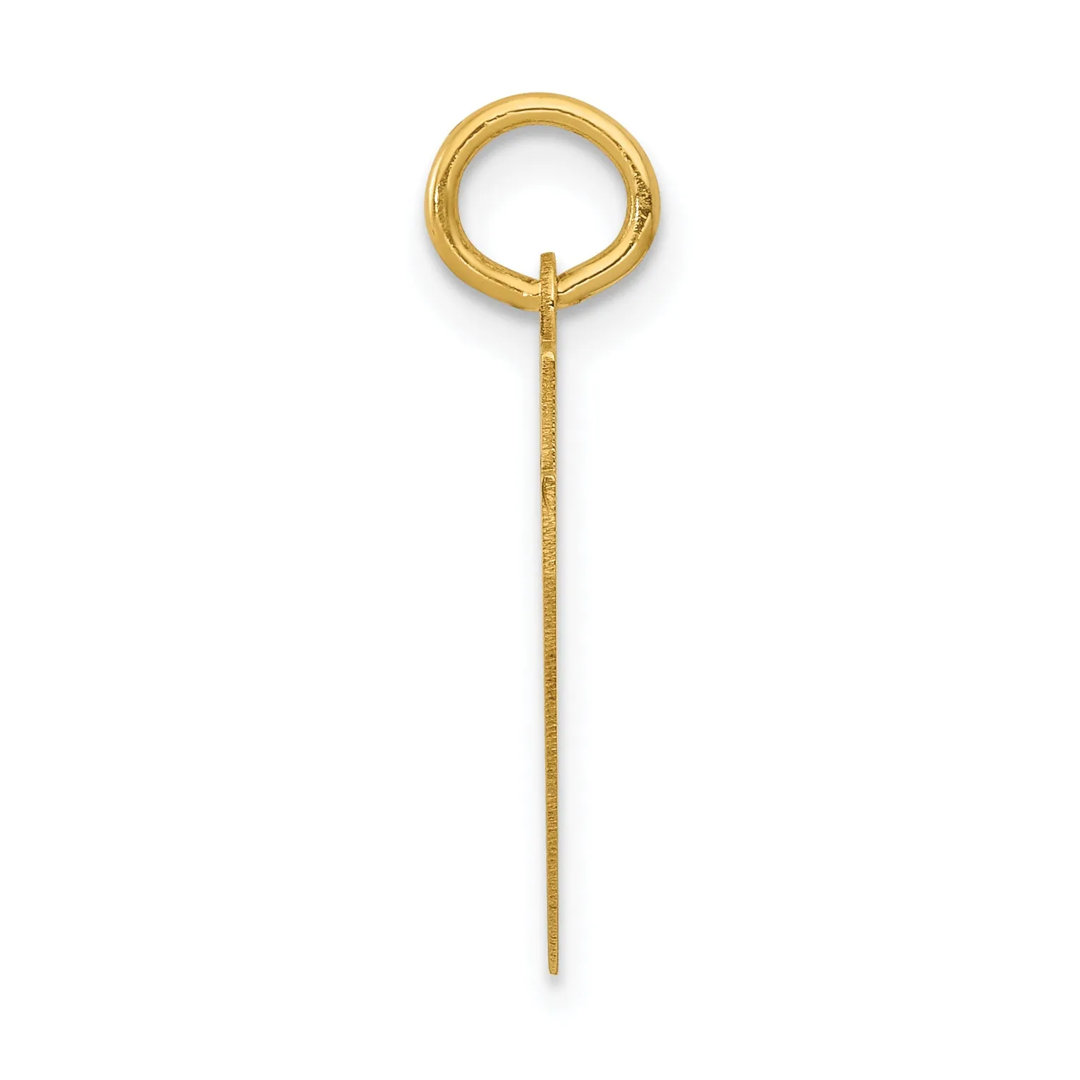 14K Gold Polished Number 47 Charm Small, Laser Cut Elegance