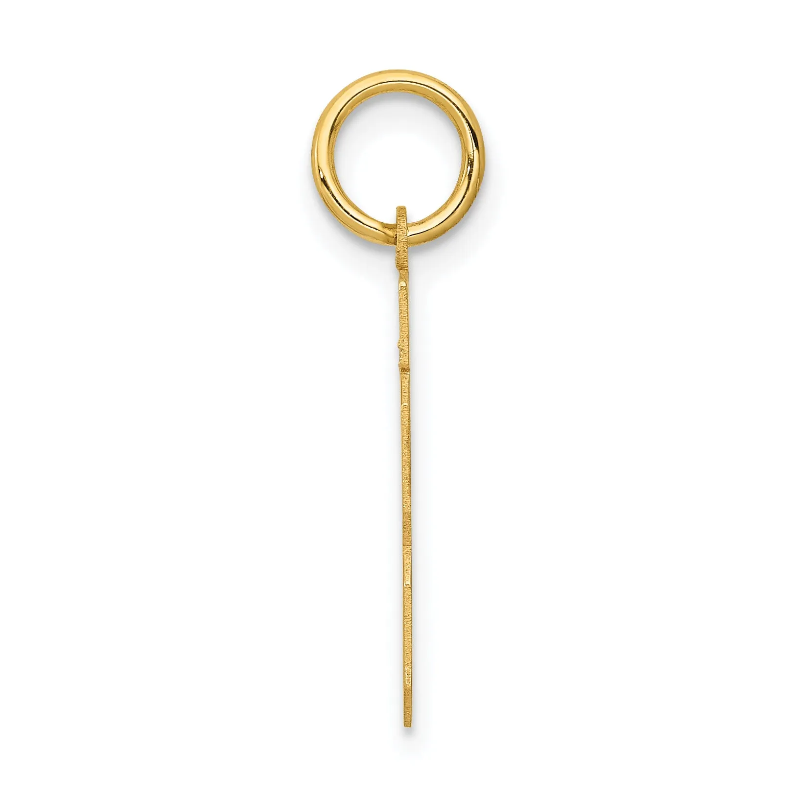 14K Gold Small Polished Number 13 Charm  Laser Cut Vintage-Inspired Design