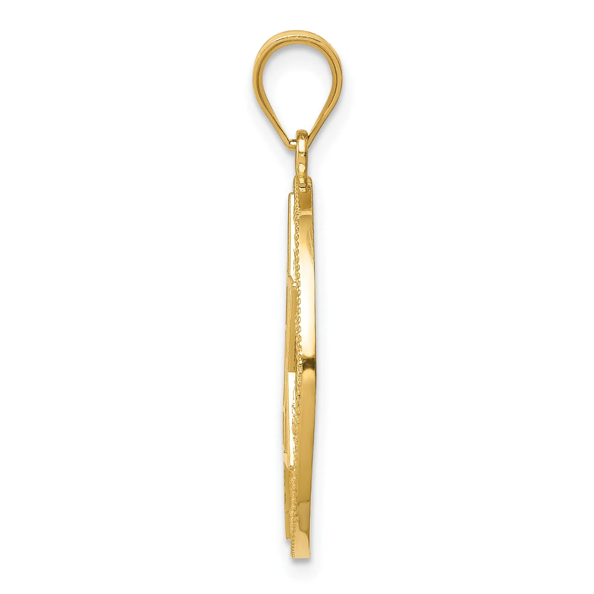 14K Gold Star of David Circle Pendant  Solid, Elegant Design by Sophia Jewelers