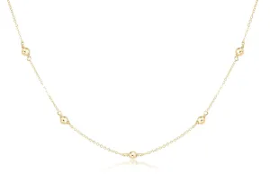 15” choker simplicity chain gold- classic 4mm gold