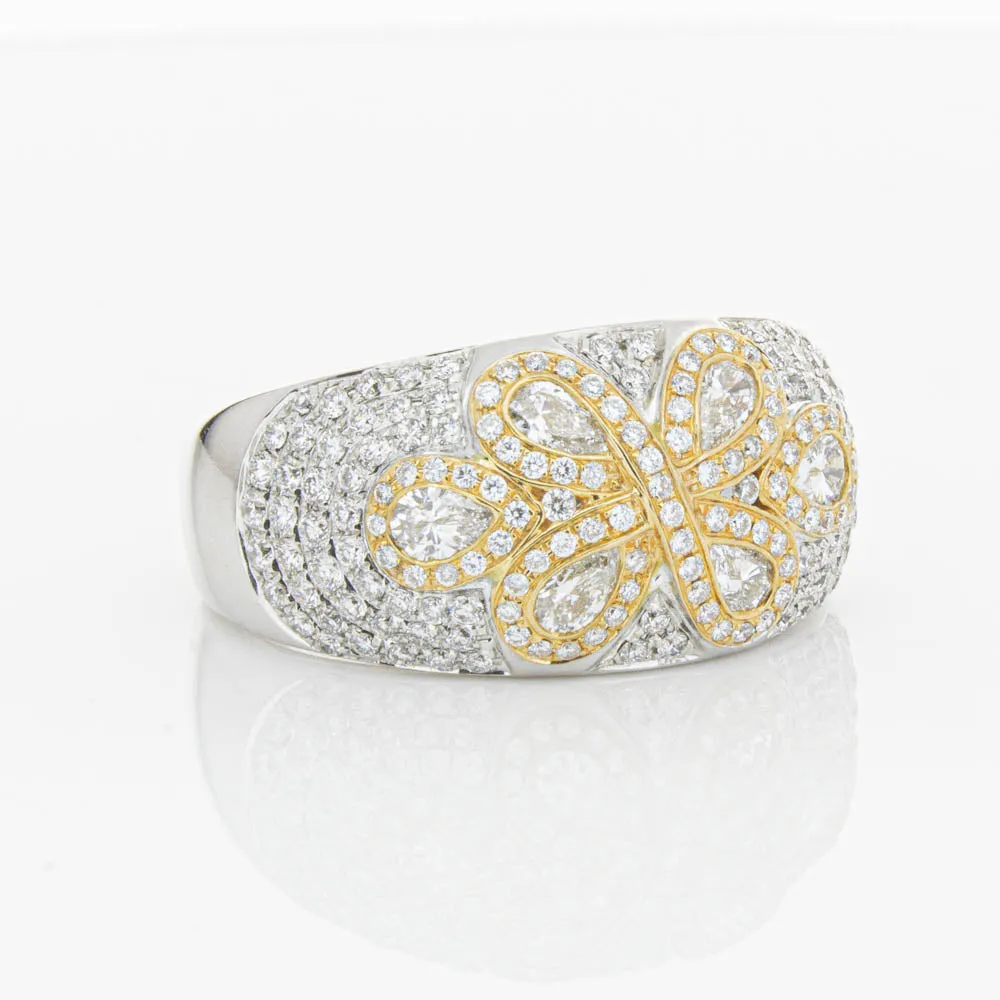 18ct White & Rose Gold 1.43ct Diamond Ring