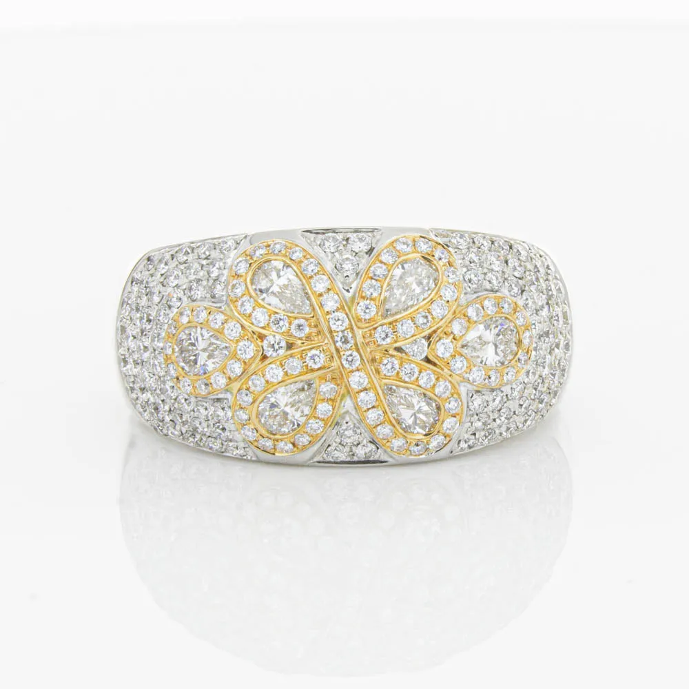 18ct White & Rose Gold 1.43ct Diamond Ring