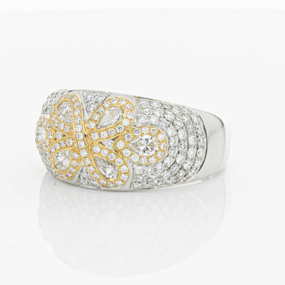 18ct White & Rose Gold 1.43ct Diamond Ring