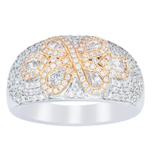 18ct White & Rose Gold 1.43ct Diamond Ring