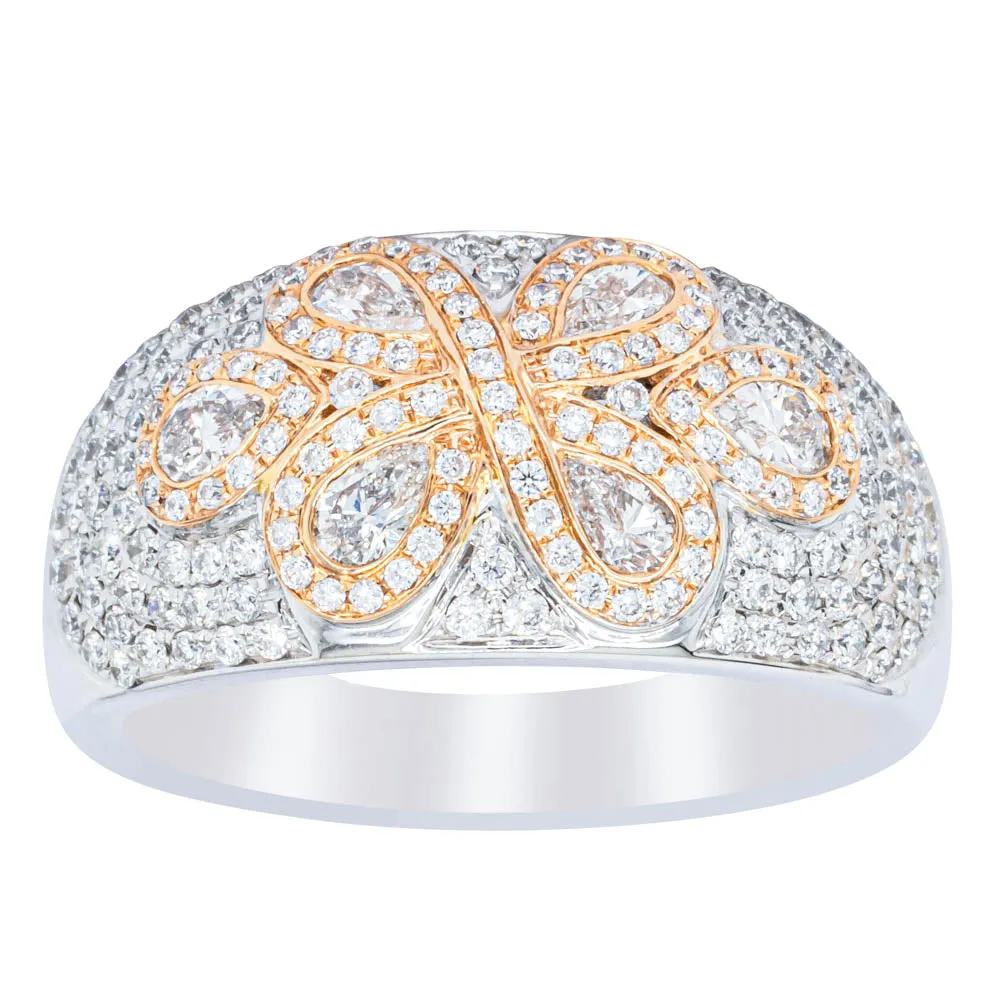 18ct White & Rose Gold 1.43ct Diamond Ring
