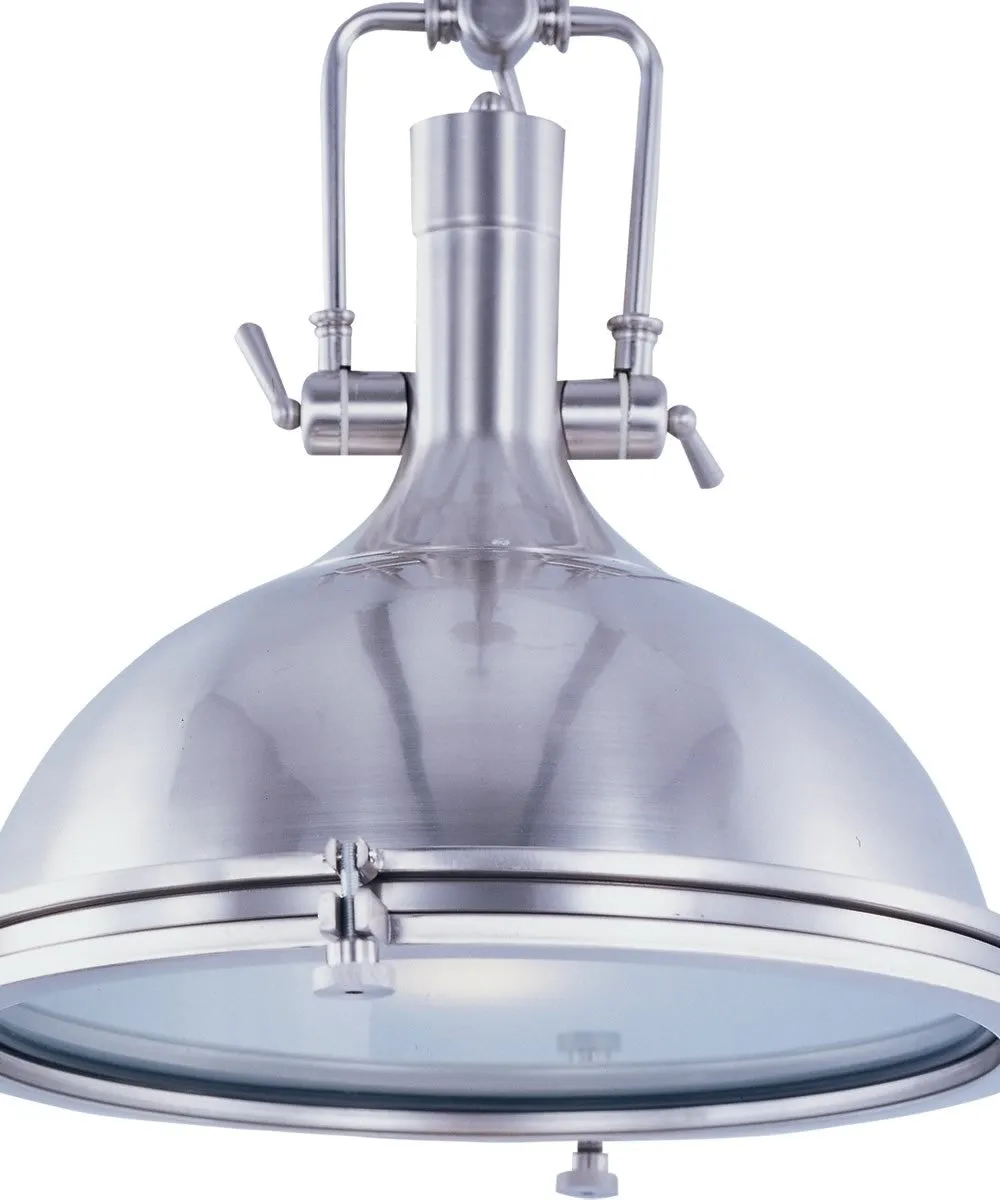 18"W Hi-Bay 1-Light Pendant Satin Nickel