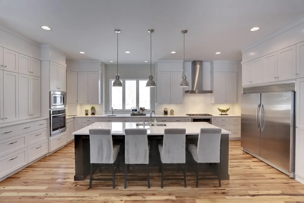 18"W Hi-Bay 1-Light Pendant Satin Nickel