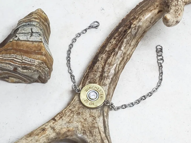 28 Gauge Shotshell Petite Chain Bracelet