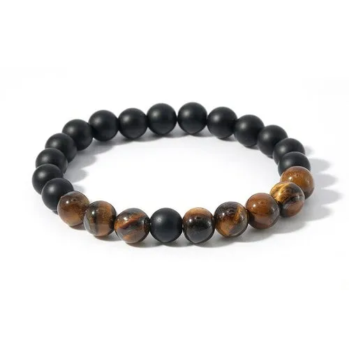8mm Yellow Tigers Eye, Matte Black Onyx, Japamala Sets, Spiritual Yoga