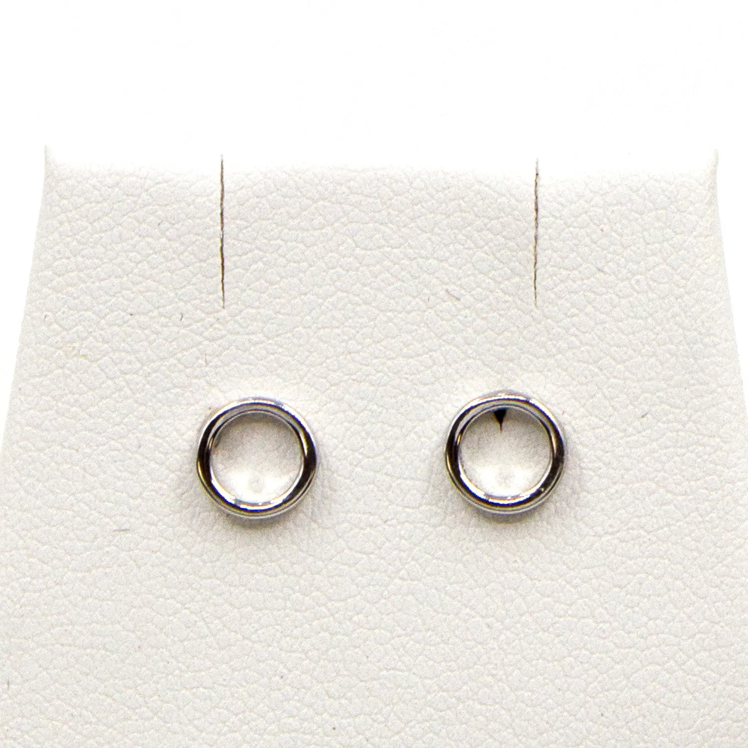925 silver open simple circle studs
