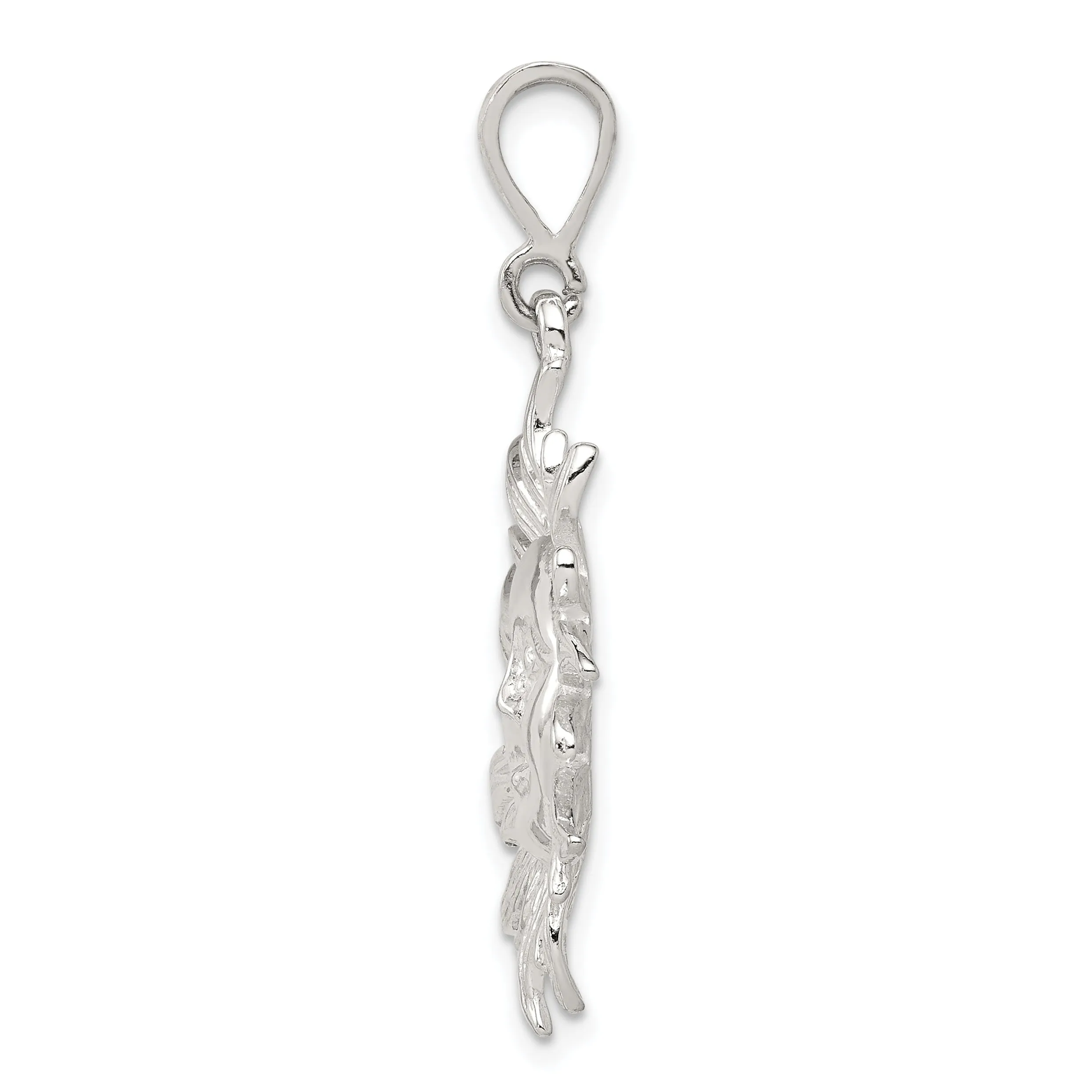 **925 Sterling Silver Sun Pendant with Polished Anti-Tarnish Finish Men's Solid Design by Sophia Jewelers**