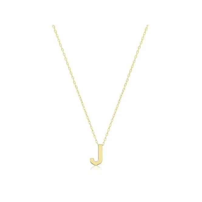 9ct Yellow Gold Initial Necklace NK435/J