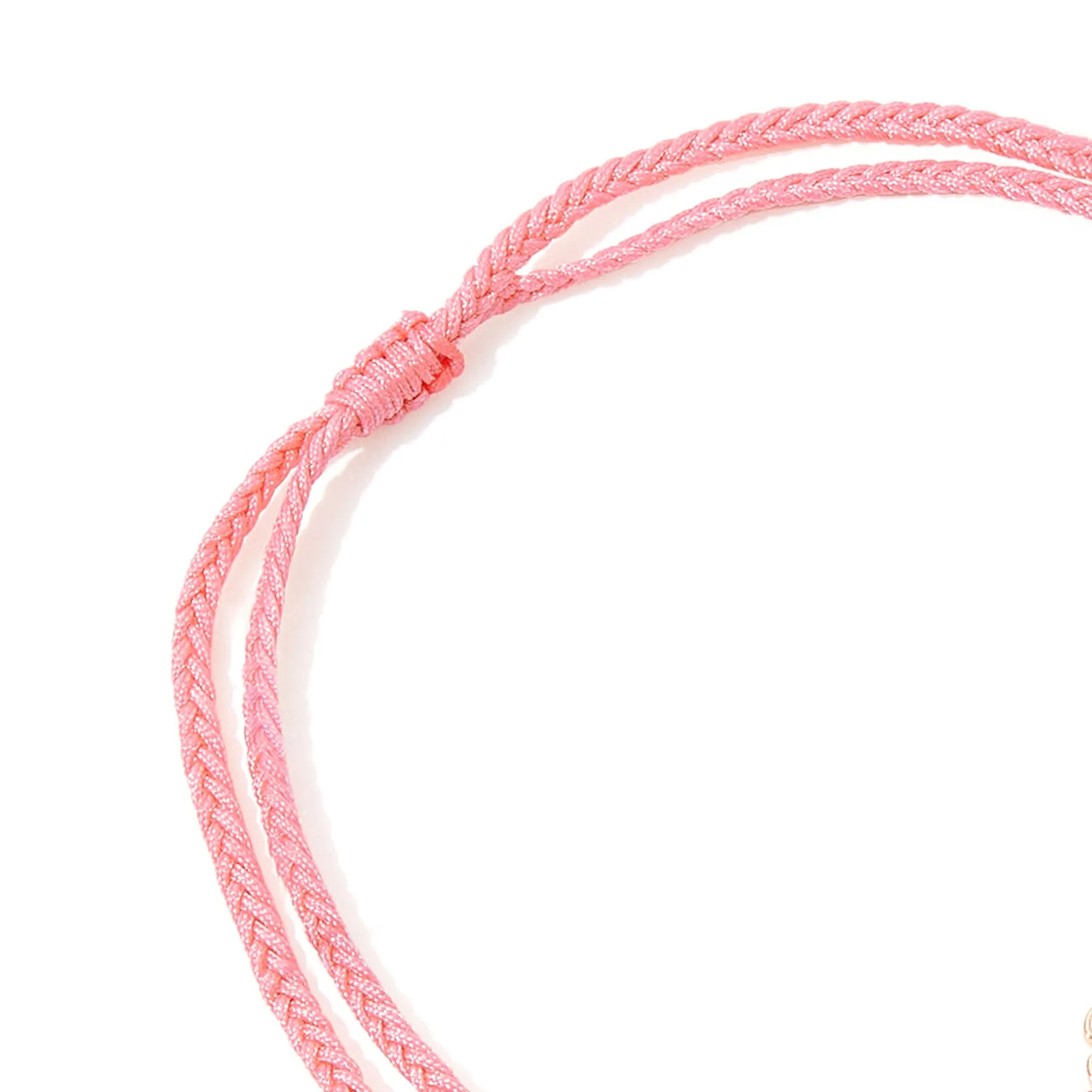 Accessorize London Women's  Pink Flower Threaded Anklet