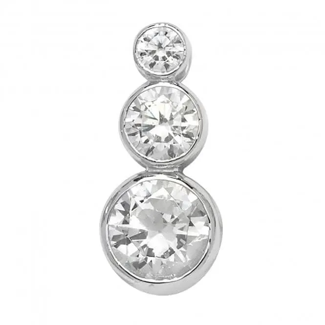 Acotis Silver Pendant Triple Zirconia G6223