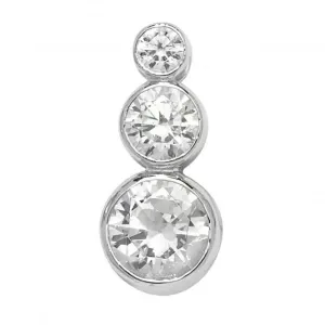 Acotis Silver Pendant Triple Zirconia G6223