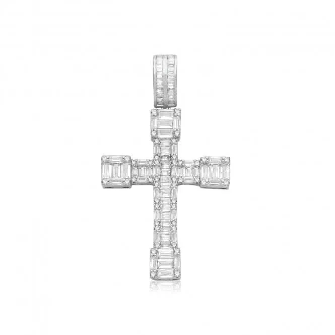 Acotis Silver Pendant Zirconia Cross G61145