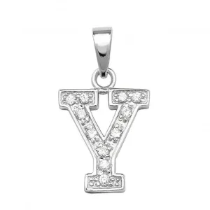 Acotis Silver Pendant Zirconia Initial G6124/Y