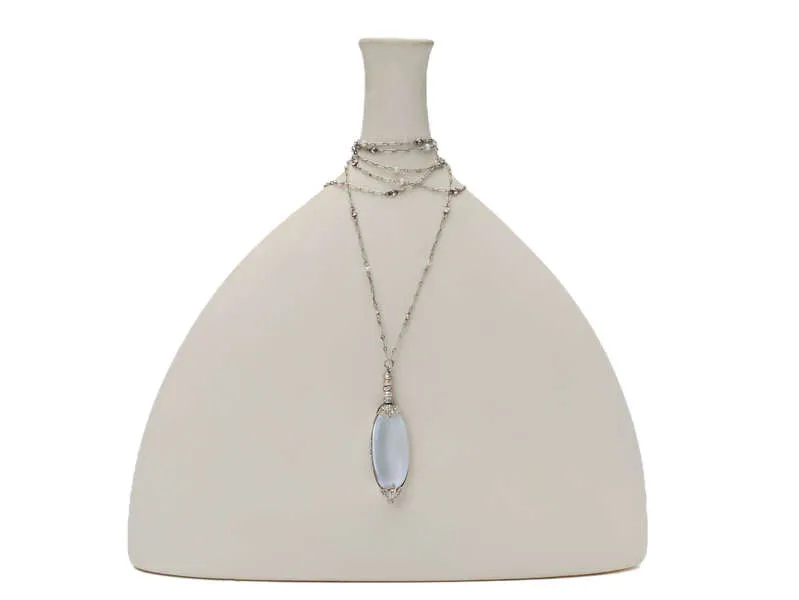 Age of Elegance - Edwardian Rock Crystal Diamond Necklace