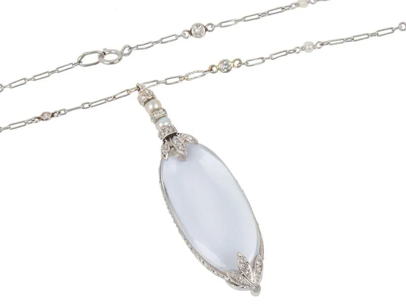 Age of Elegance - Edwardian Rock Crystal Diamond Necklace