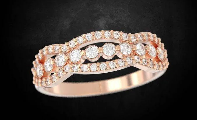 Amber Moissanite Ring with 10k/14k/18k White, Yellow, Rose Gold and Silver - 0.35 ctw