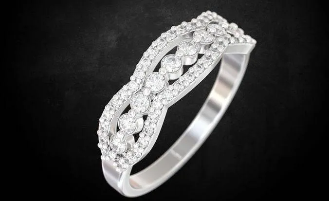 Amber Moissanite Ring with 10k/14k/18k White, Yellow, Rose Gold and Silver - 0.35 ctw