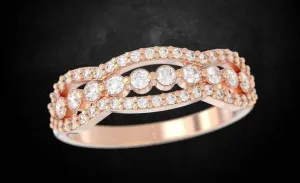 Amber Moissanite Ring with 10k/14k/18k White, Yellow, Rose Gold and Silver - 0.35 ctw