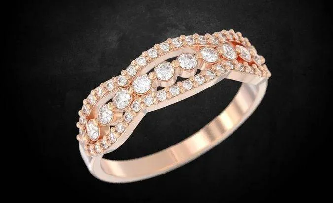 Amber Moissanite Ring with 10k/14k/18k White, Yellow, Rose Gold and Silver - 0.35 ctw