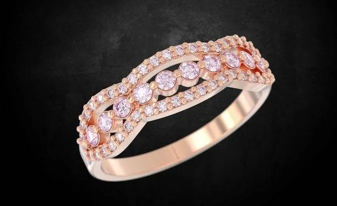 Amber Moissanite Ring with 10k/14k/18k White, Yellow, Rose Gold and Silver - 0.35 ctw