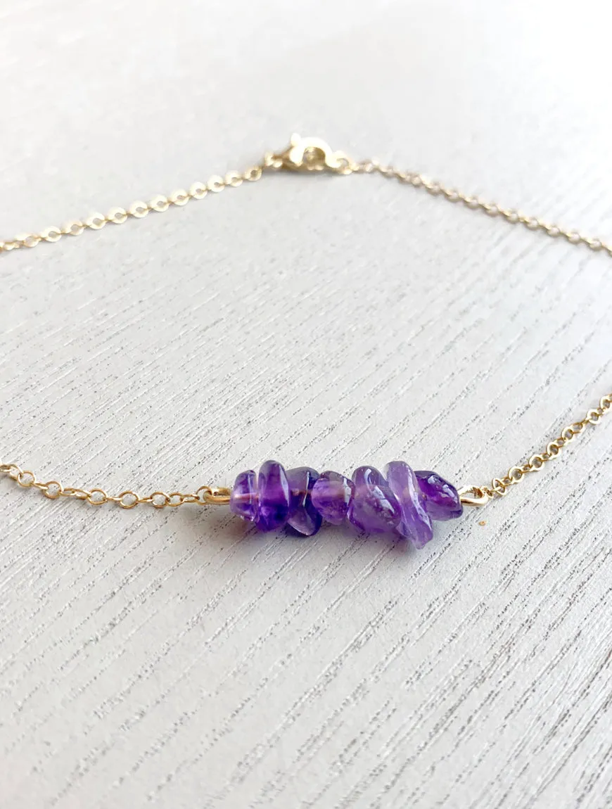 Amethyst Anklet