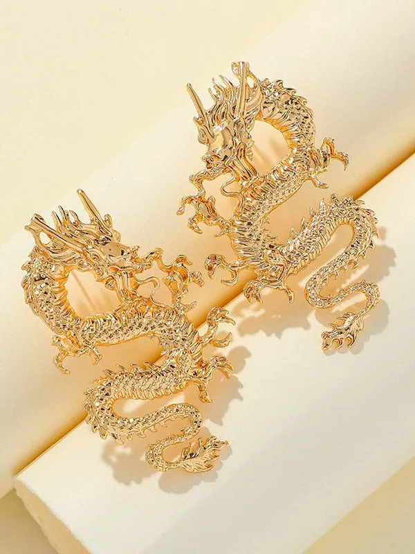 Animal Shape Solid Color Drop Earrings