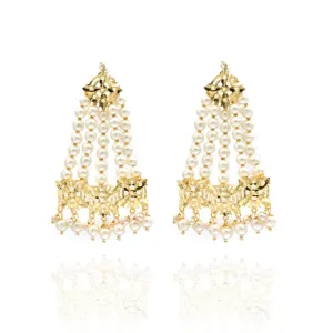Anisah Jadau Earrings - Pearl