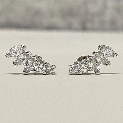 Arc Baguette Studs