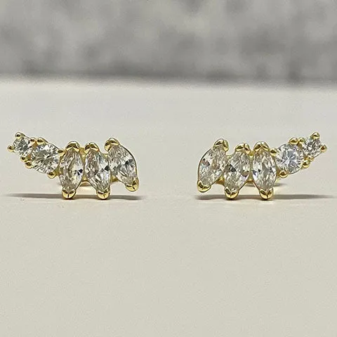 Arc Baguette Studs