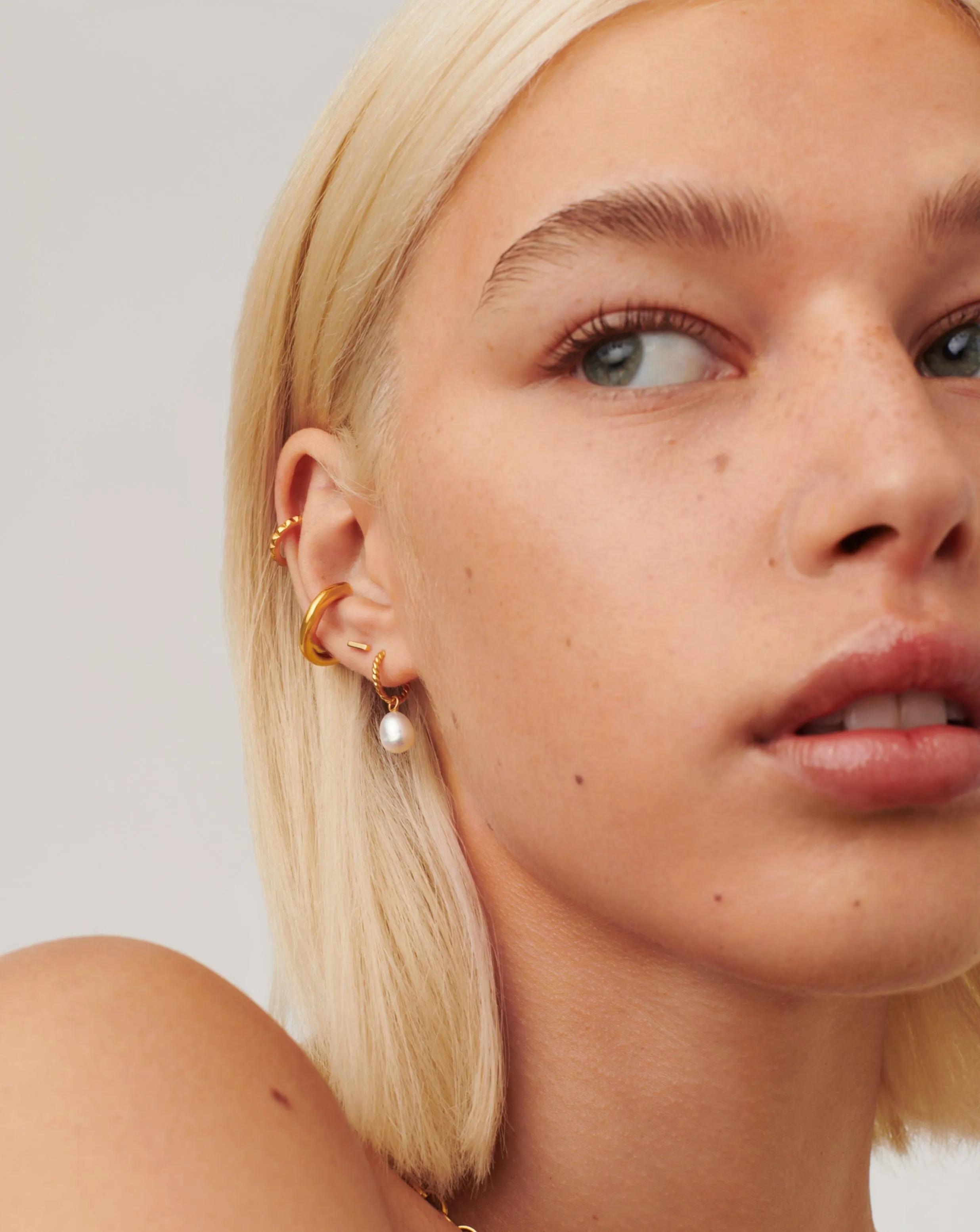 Bar Stud Earrings | 18ct Gold Vermeil