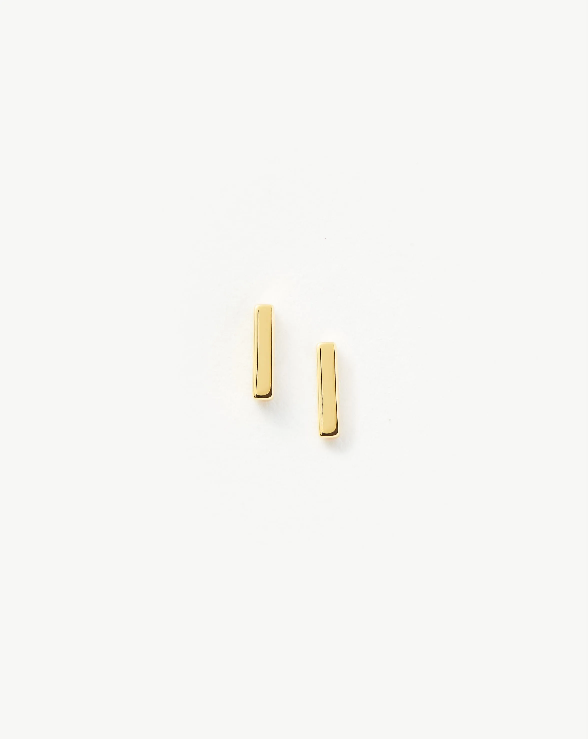 Bar Stud Earrings | 18ct Gold Vermeil