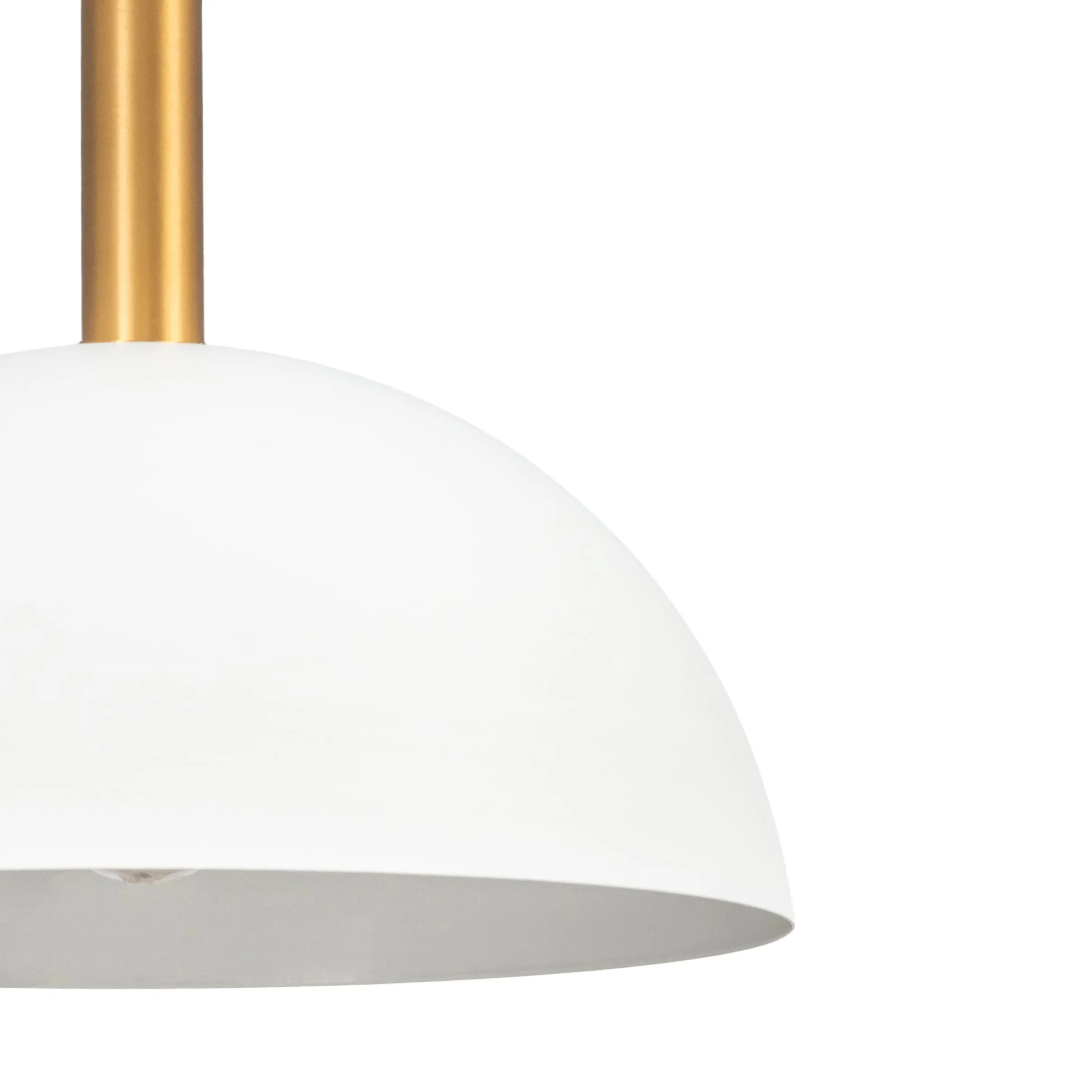 Bari Dome Modern Pendant Light in Matte White
