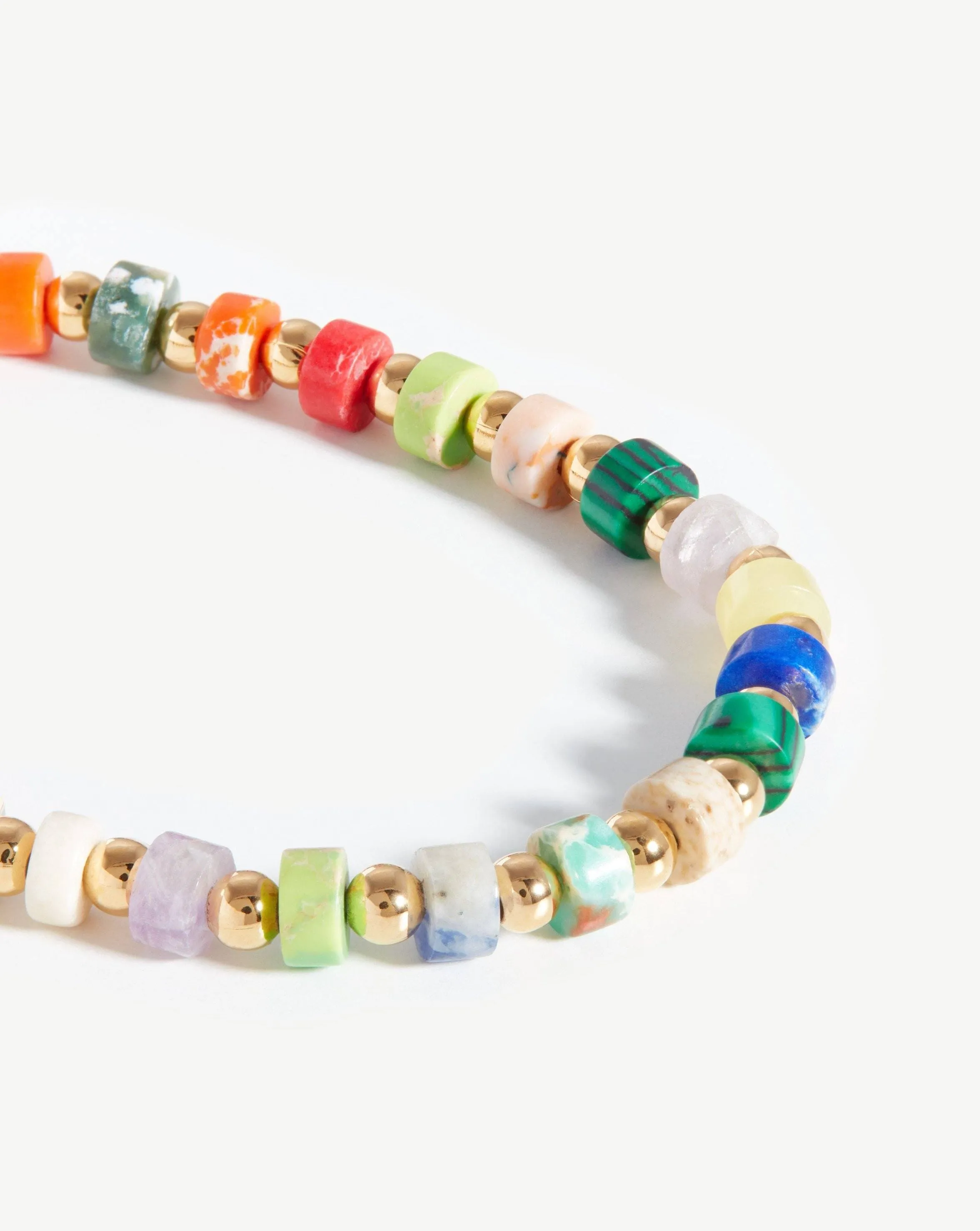 Beaded Anklet | 18ct Gold Plated/Multi Beaded