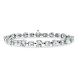 Beauvince Azea Diamond Tennis Bracelet 11.18 Carat Diamonds in White Gold