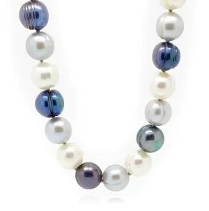 Black Freshwater Pearl Beaded Necklace