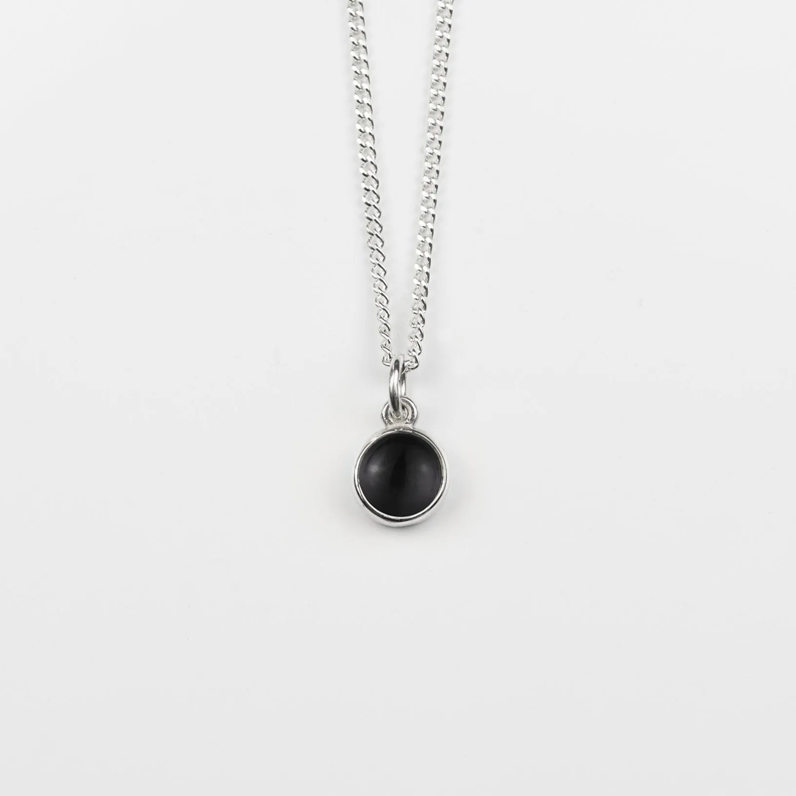 Black Onyx Single Gemstone Pendant